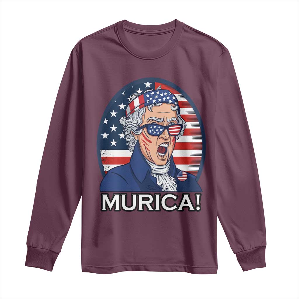 Funny Murica Thomas Jefferson Long Sleeve Shirt Founding Father Gift