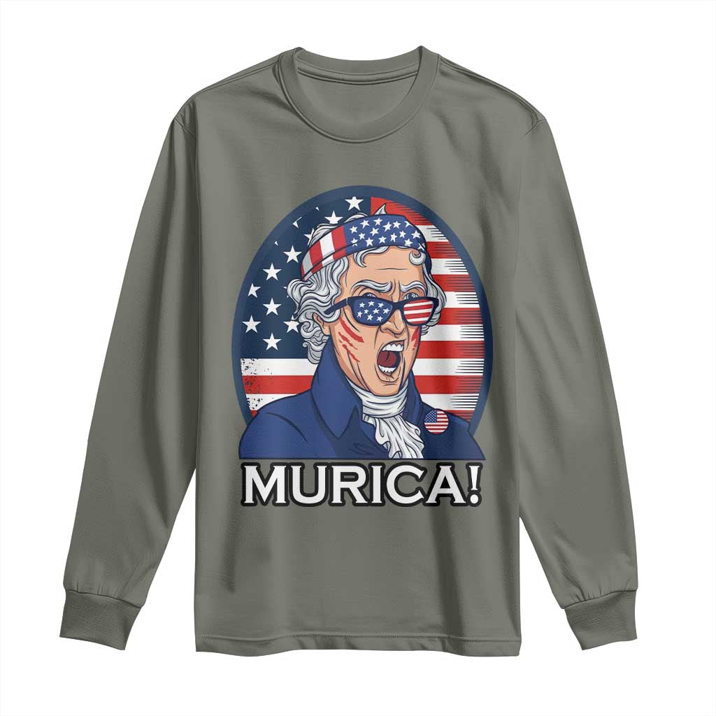 Funny Murica Thomas Jefferson Long Sleeve Shirt Founding Father Gift