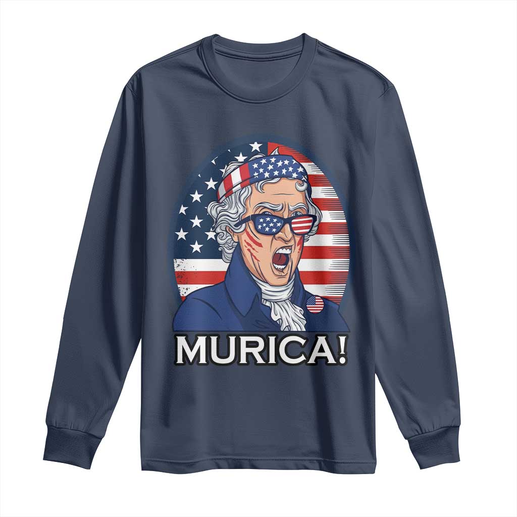 Funny Murica Thomas Jefferson Long Sleeve Shirt Founding Father Gift