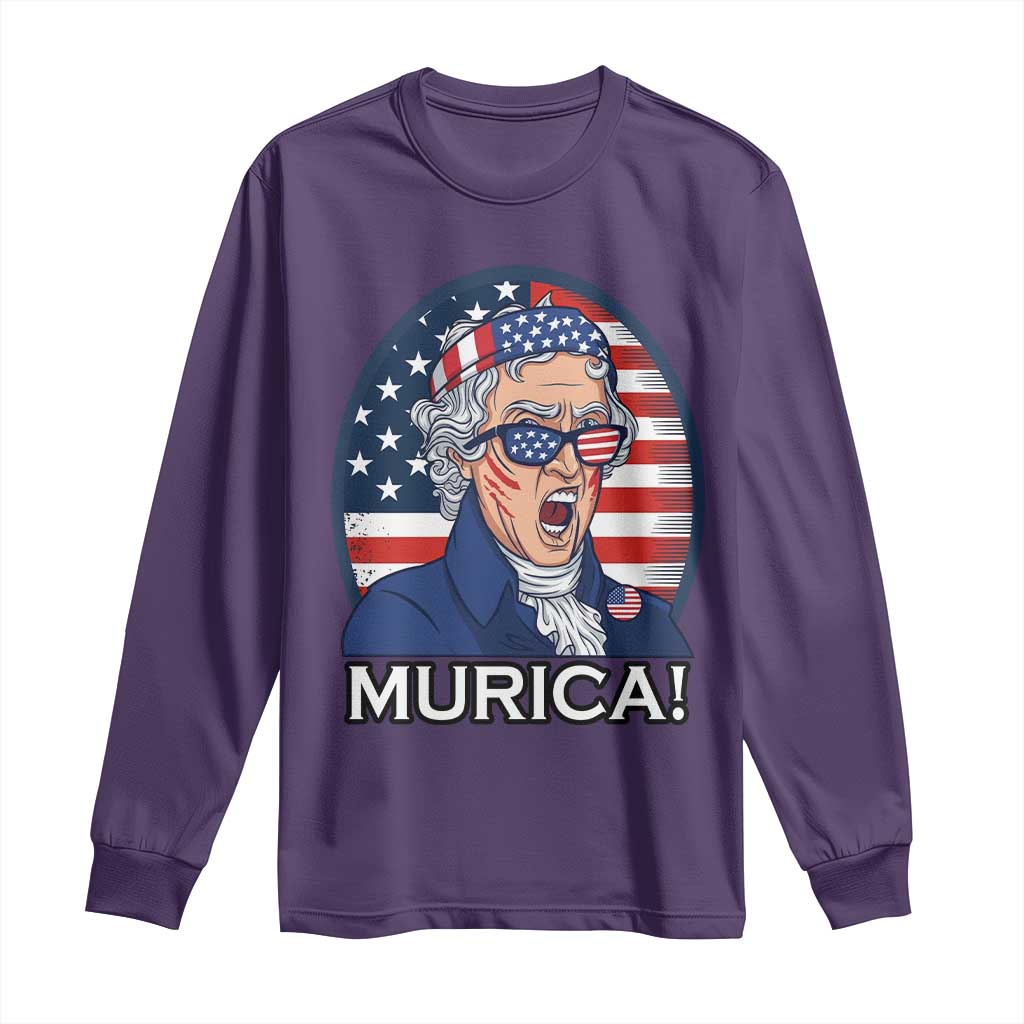 Funny Murica Thomas Jefferson Long Sleeve Shirt Founding Father Gift