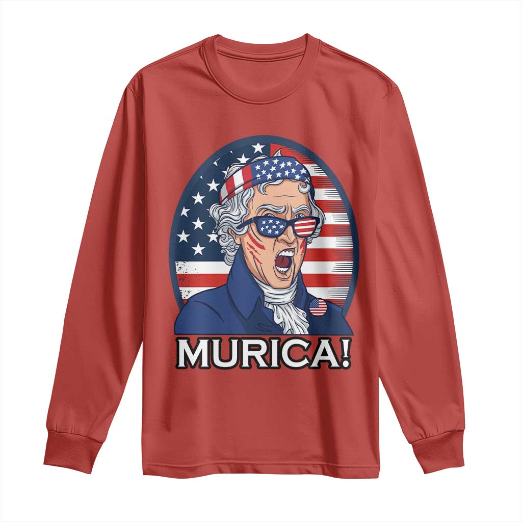 Funny Murica Thomas Jefferson Long Sleeve Shirt Founding Father Gift