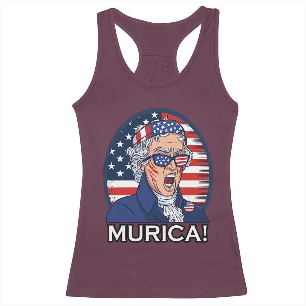 Funny Murica Thomas Jefferson Racerback Tank Top Founding Father Gift
