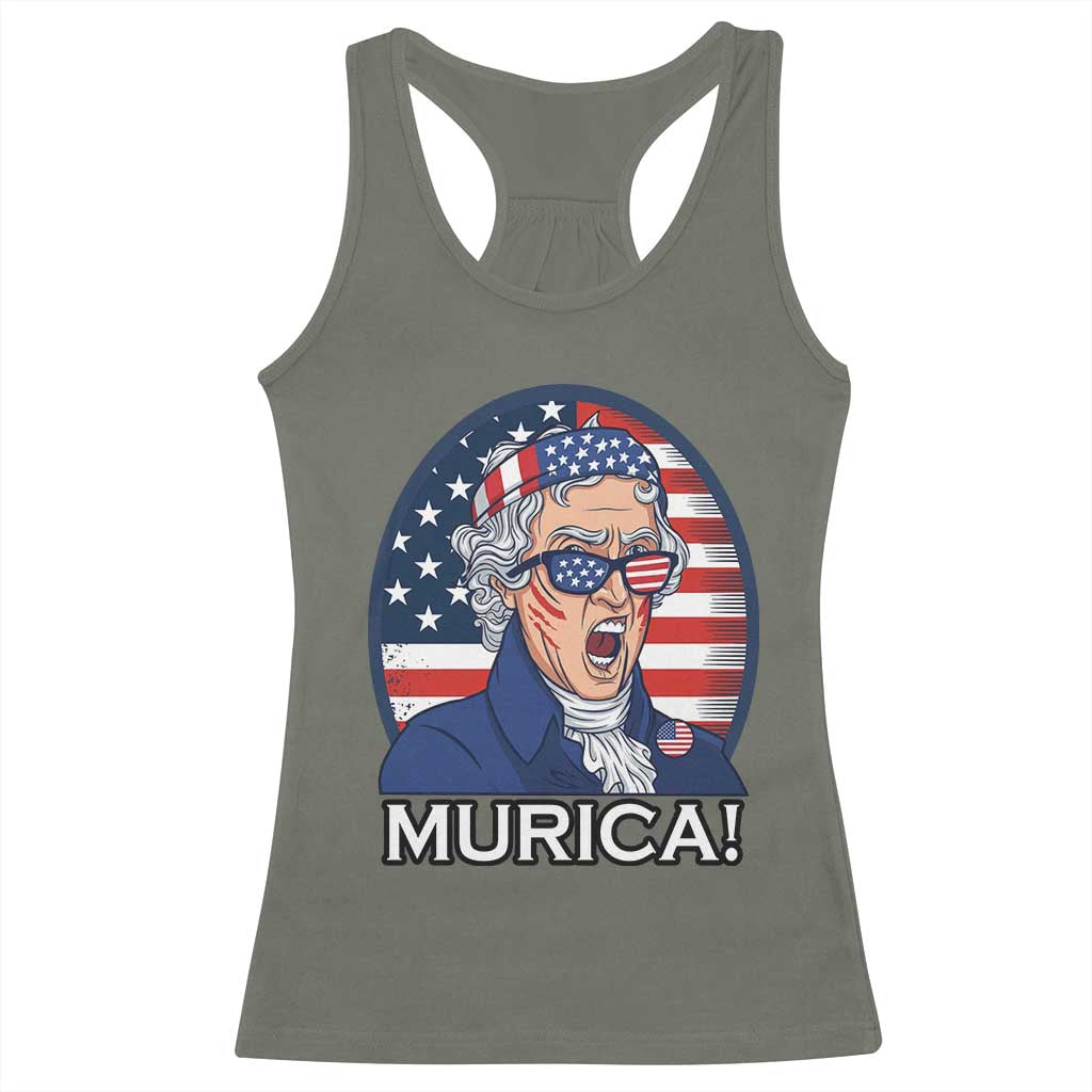 Funny Murica Thomas Jefferson Racerback Tank Top Founding Father Gift