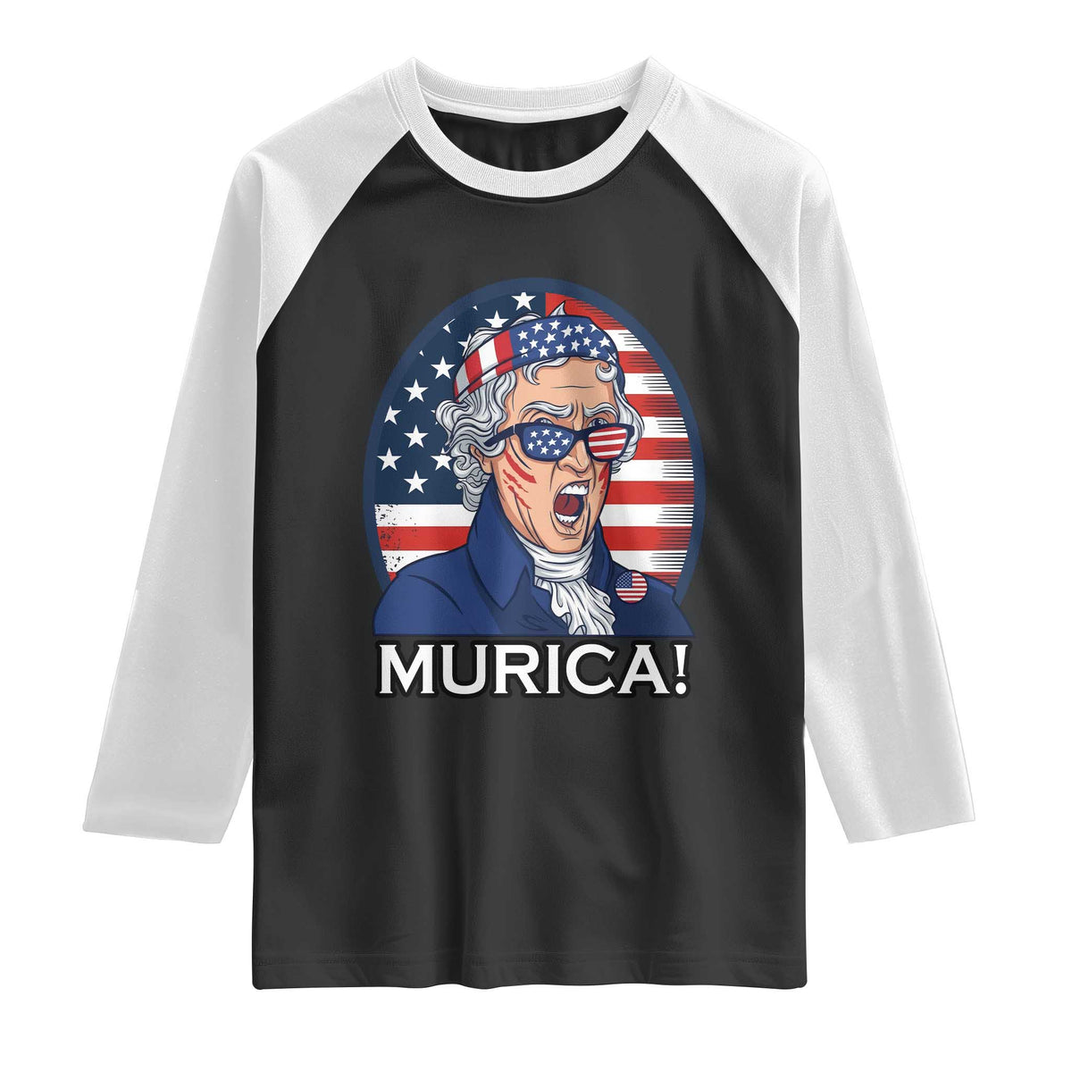 Funny Murica Thomas Jefferson Raglan Shirt Founding Father Gift