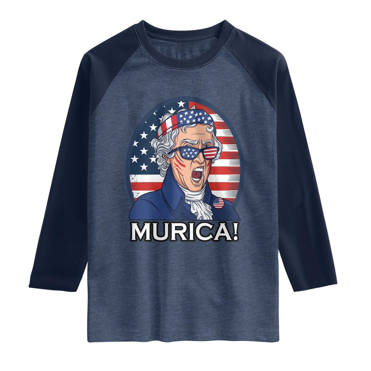 Funny Murica Thomas Jefferson Raglan Shirt Founding Father Gift
