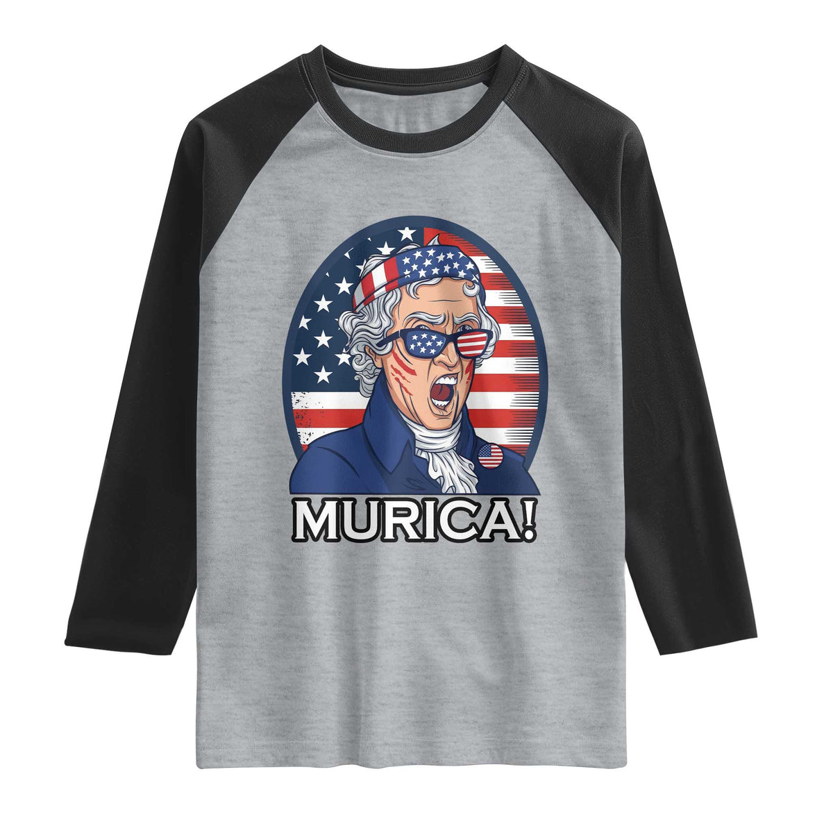 Funny Murica Thomas Jefferson Raglan Shirt Founding Father Gift