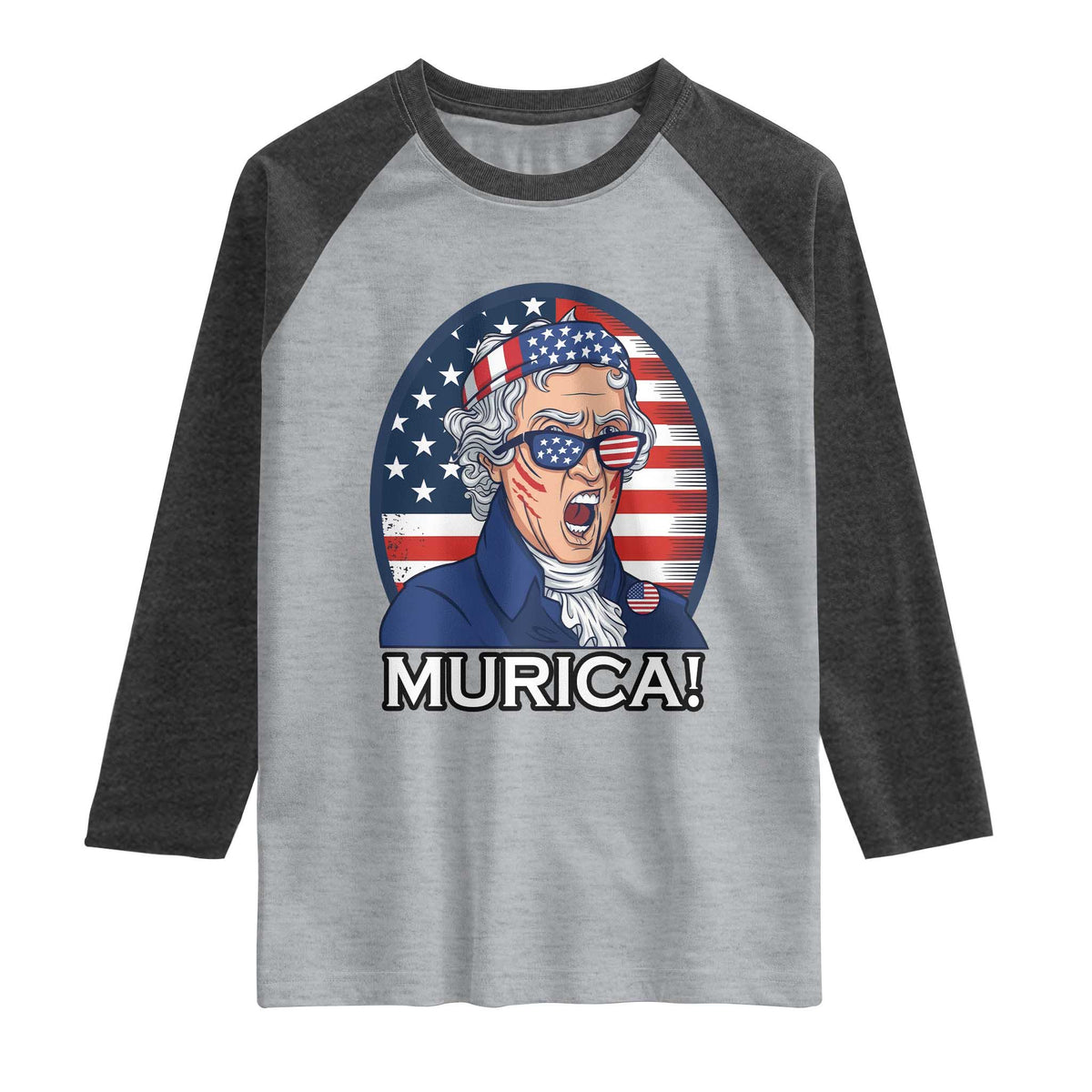 Funny Murica Thomas Jefferson Raglan Shirt Founding Father Gift