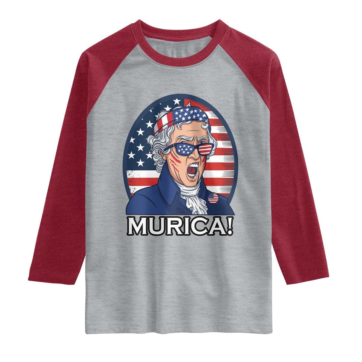 Funny Murica Thomas Jefferson Raglan Shirt Founding Father Gift