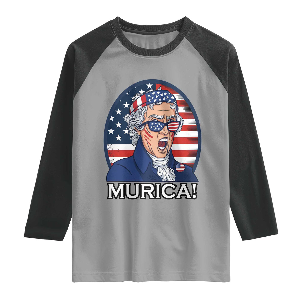 Funny Murica Thomas Jefferson Raglan Shirt Founding Father Gift