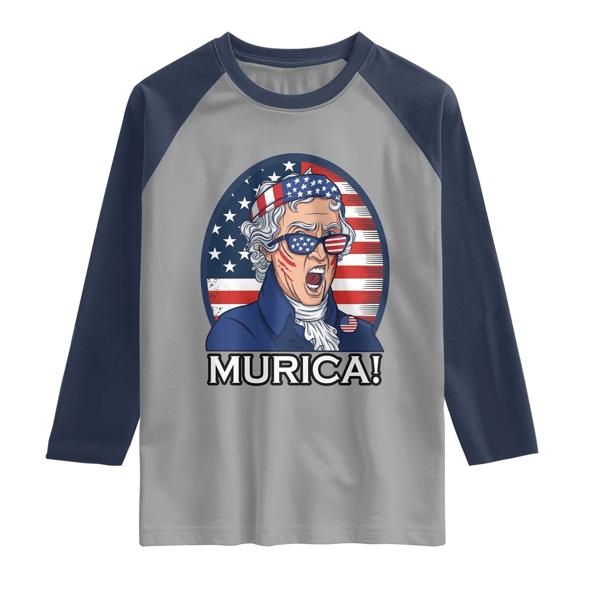 Funny Murica Thomas Jefferson Raglan Shirt Founding Father Gift