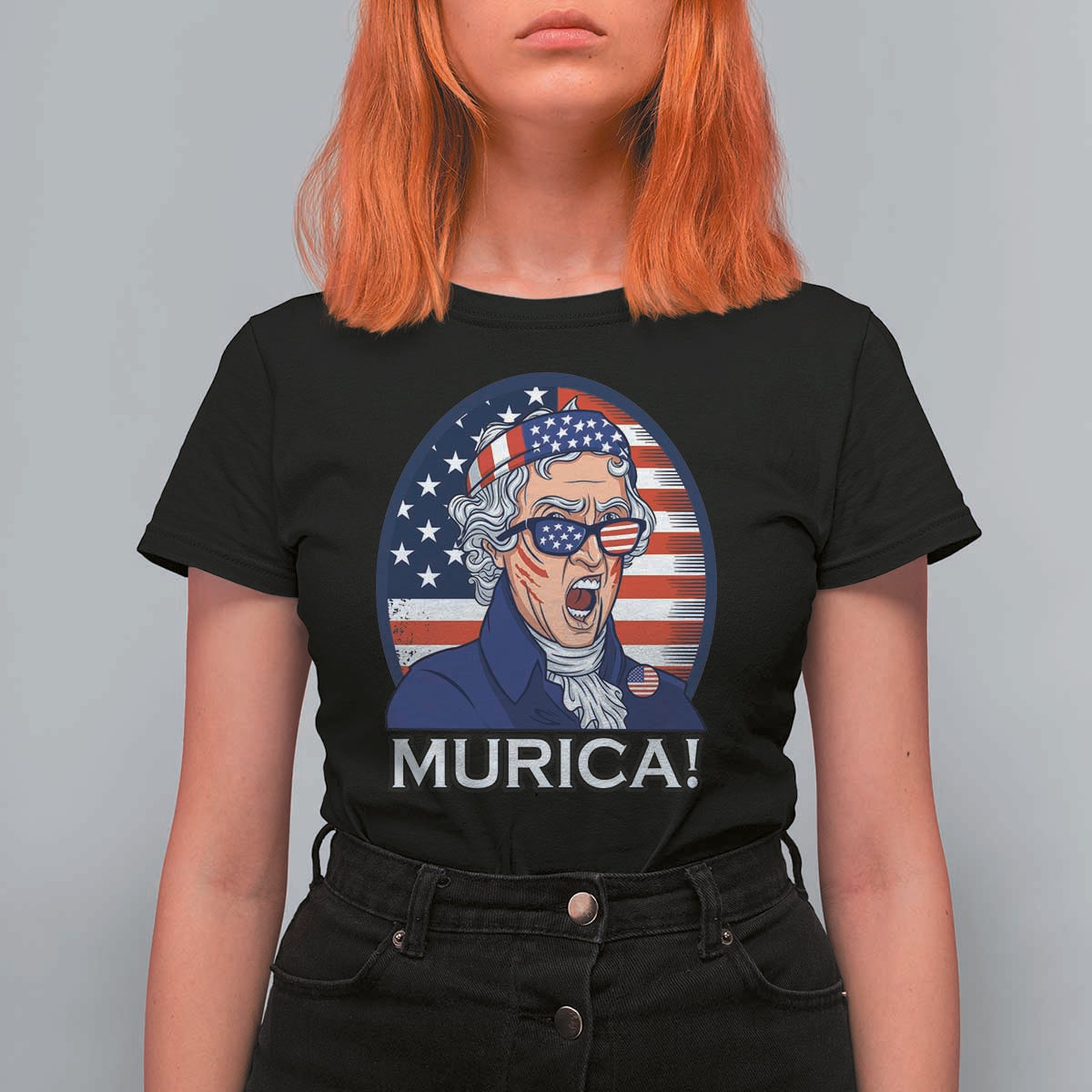 Funny Murica Thomas Jefferson T Shirt For Women Founding Father Gift