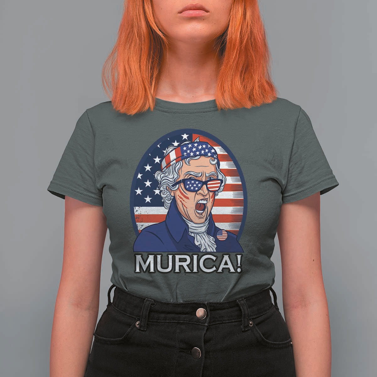 Funny Murica Thomas Jefferson T Shirt For Women Founding Father Gift