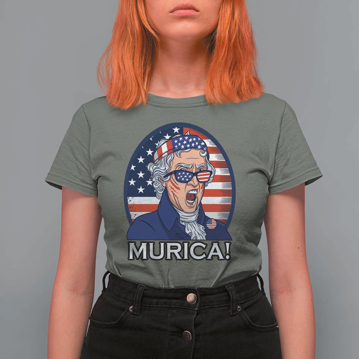 Funny Murica Thomas Jefferson T Shirt For Women Founding Father Gift