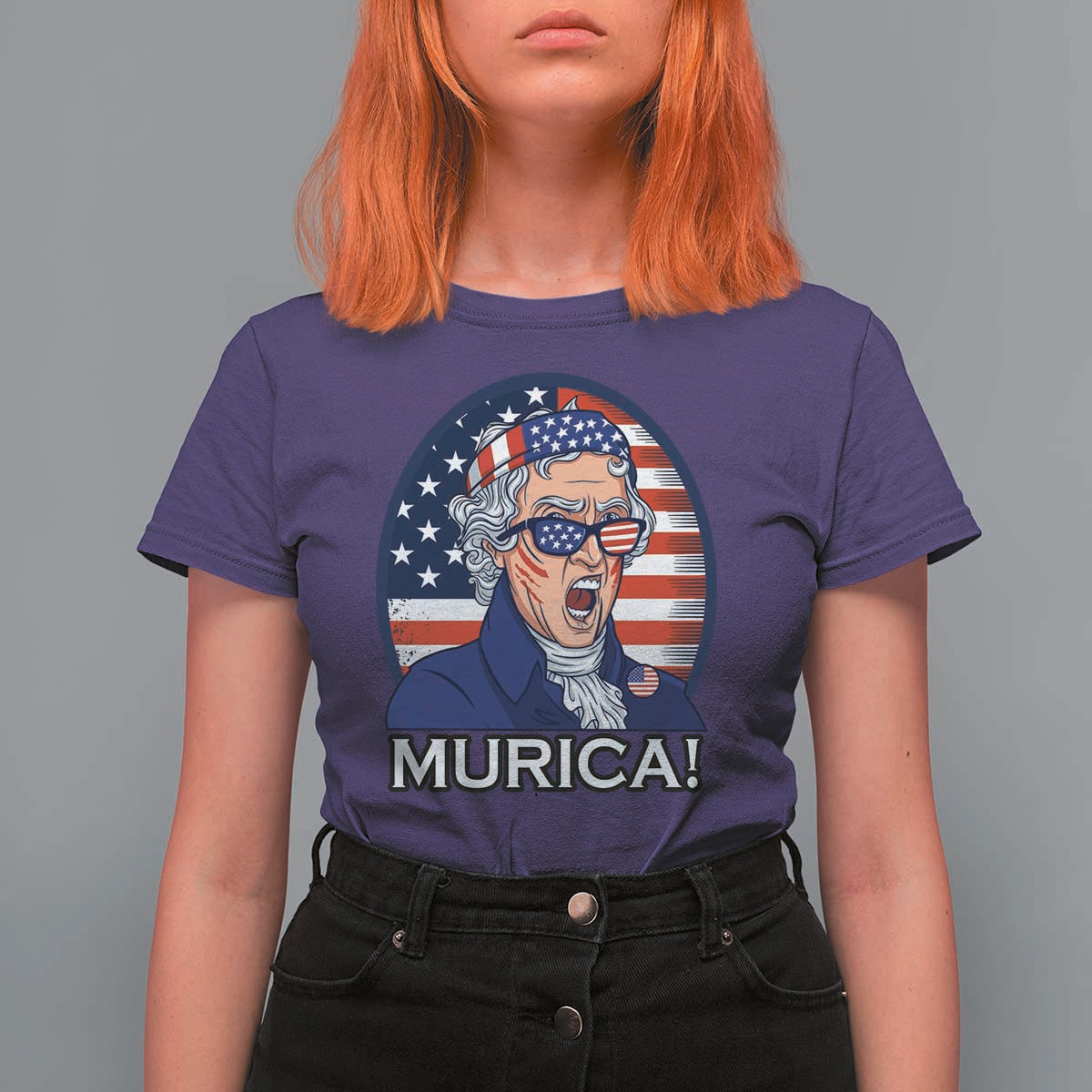 Funny Murica Thomas Jefferson T Shirt For Women Founding Father Gift