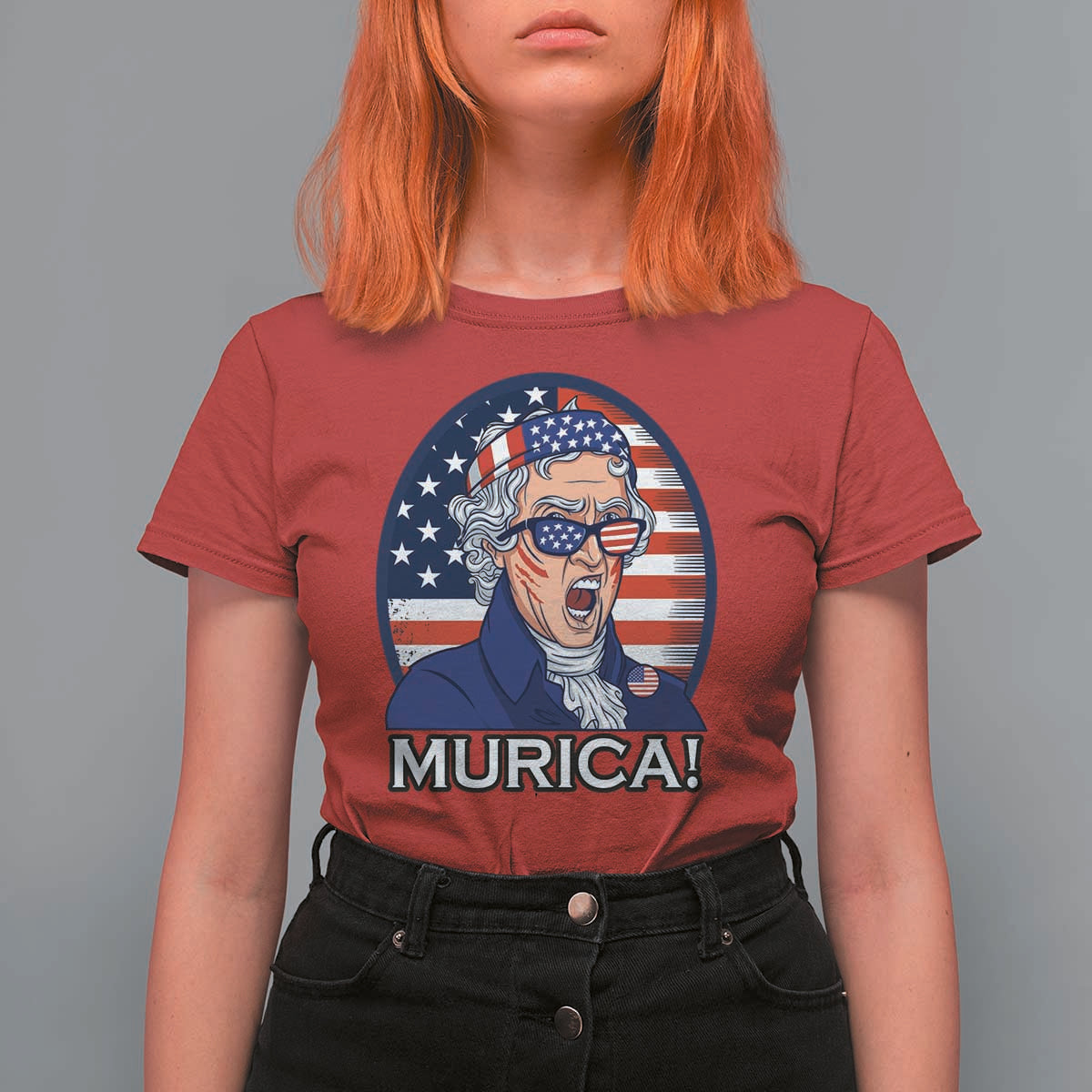 Funny Murica Thomas Jefferson T Shirt For Women Founding Father Gift