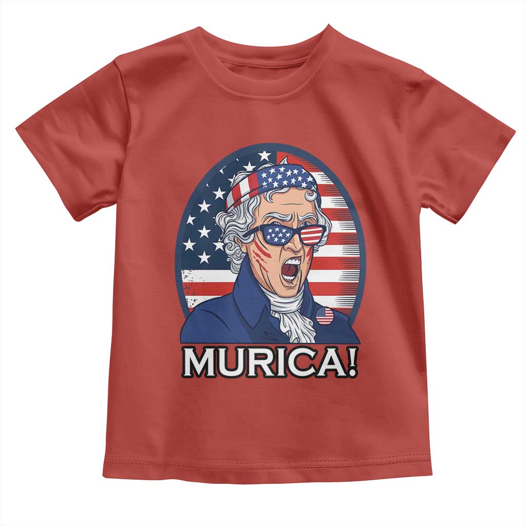 Funny Murica Thomas Jefferson Toddler T Shirt Founding Father Gift