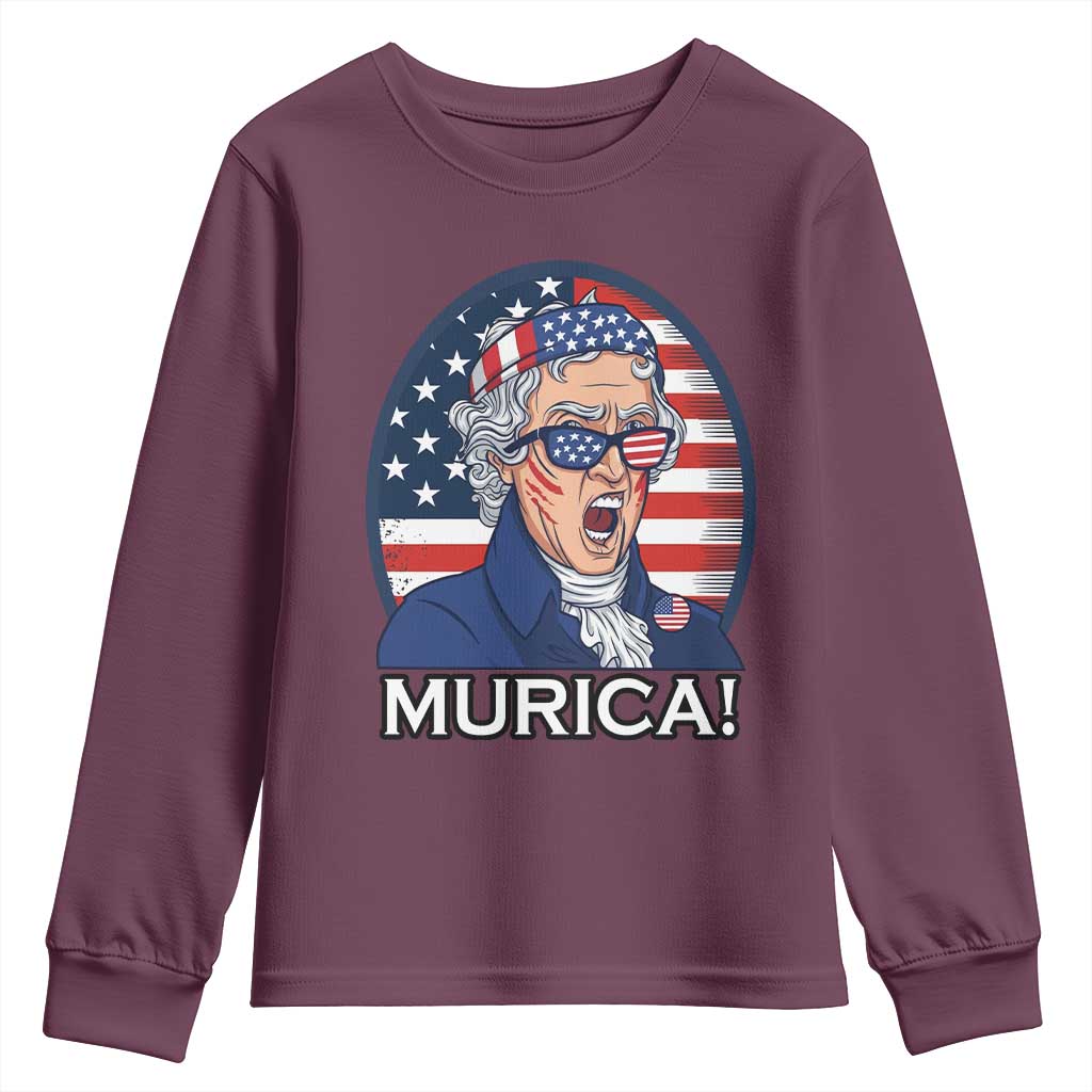 Funny Murica Thomas Jefferson Youth Sweatshirt Founding Father Gift