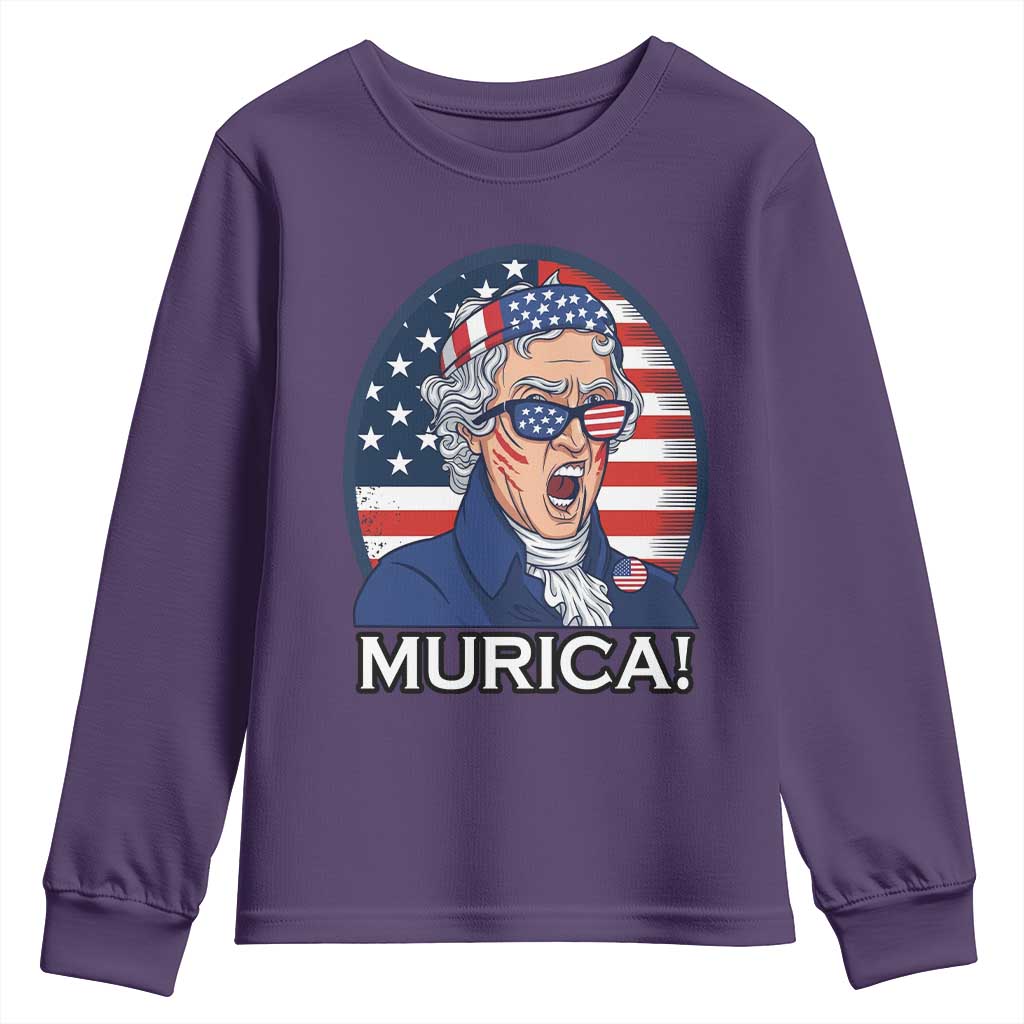 Funny Murica Thomas Jefferson Youth Sweatshirt Founding Father Gift