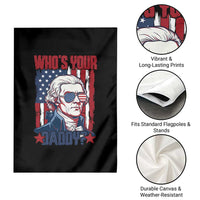 Funny Thomas Jefferson Garden Flag Who Is Your Daddy