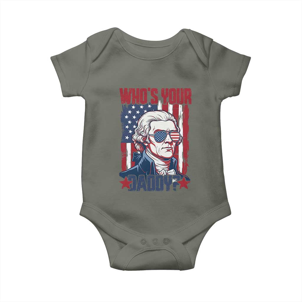 Funny Thomas Jefferson Baby Onesie Who Is Your Daddy