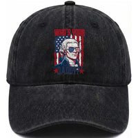 Funny Thomas Jefferson Washed Cotton Baseball Cap Who Is Your Daddy