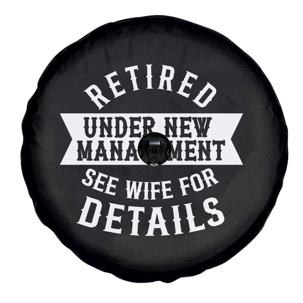 Funny Husband Retirement Spare Tire Cover Retired Under New Management