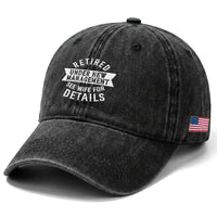 Funny Husband Retirement Washed Cotton Baseball Cap Retired Under New Management