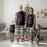 Sarcastic Women Quote Plaid Pajama Set I Woke Up Sexy As Hell Again