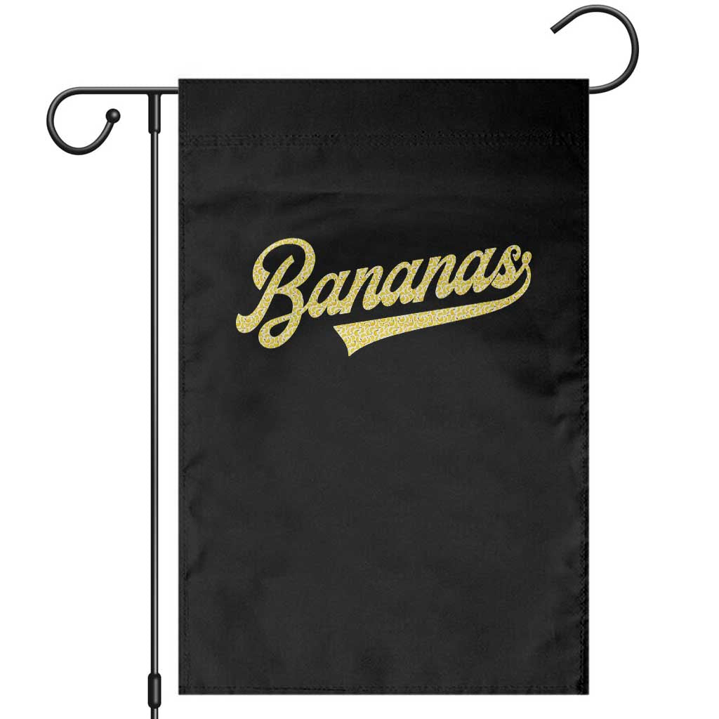 Funny Banana Pattern Typography Garden Flag Retro Throwback Fruit Lover