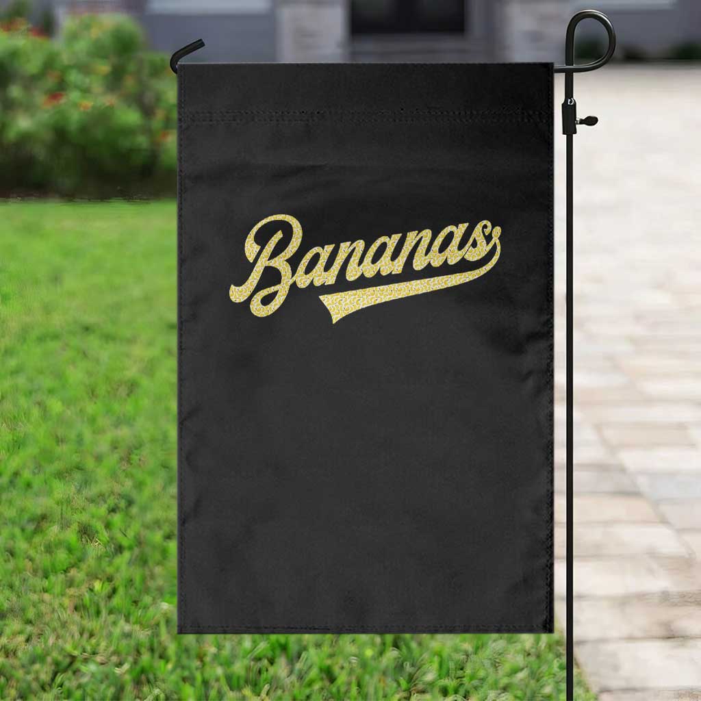 Funny Banana Pattern Typography Garden Flag Retro Throwback Fruit Lover