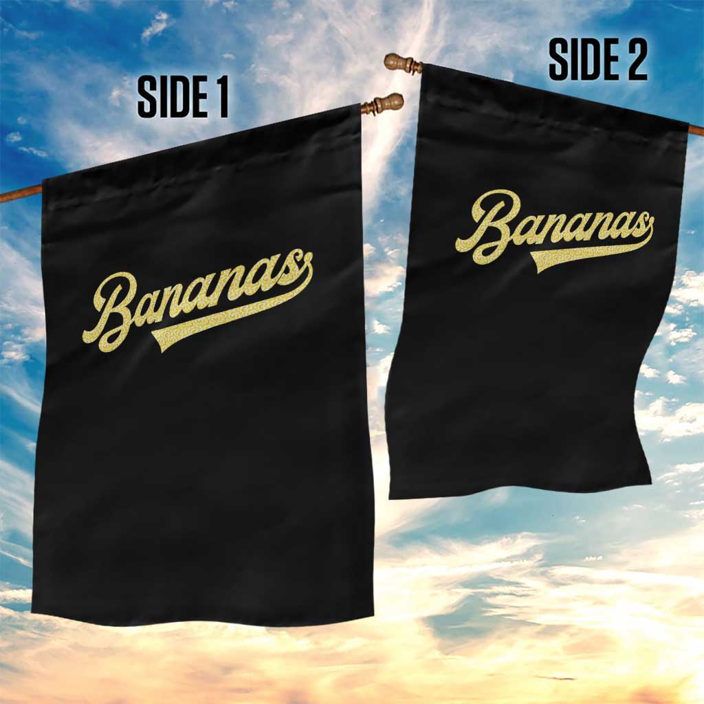 Funny Banana Pattern Typography Garden Flag Retro Throwback Fruit Lover