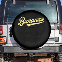Funny Banana Pattern Typography Spare Tire Cover Retro Throwback Fruit Lover