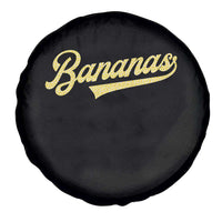 Funny Banana Pattern Typography Spare Tire Cover Retro Throwback Fruit Lover