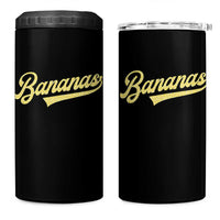 Funny Banana Pattern Typography 4 in 1 Can Cooler Tumbler Retro Throwback Fruit Lover