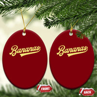 Funny Banana Pattern Typography Ceramic Ornament Retro Throwback Fruit Lover