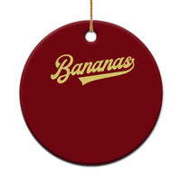 Funny Banana Pattern Typography Ceramic Ornament Retro Throwback Fruit Lover