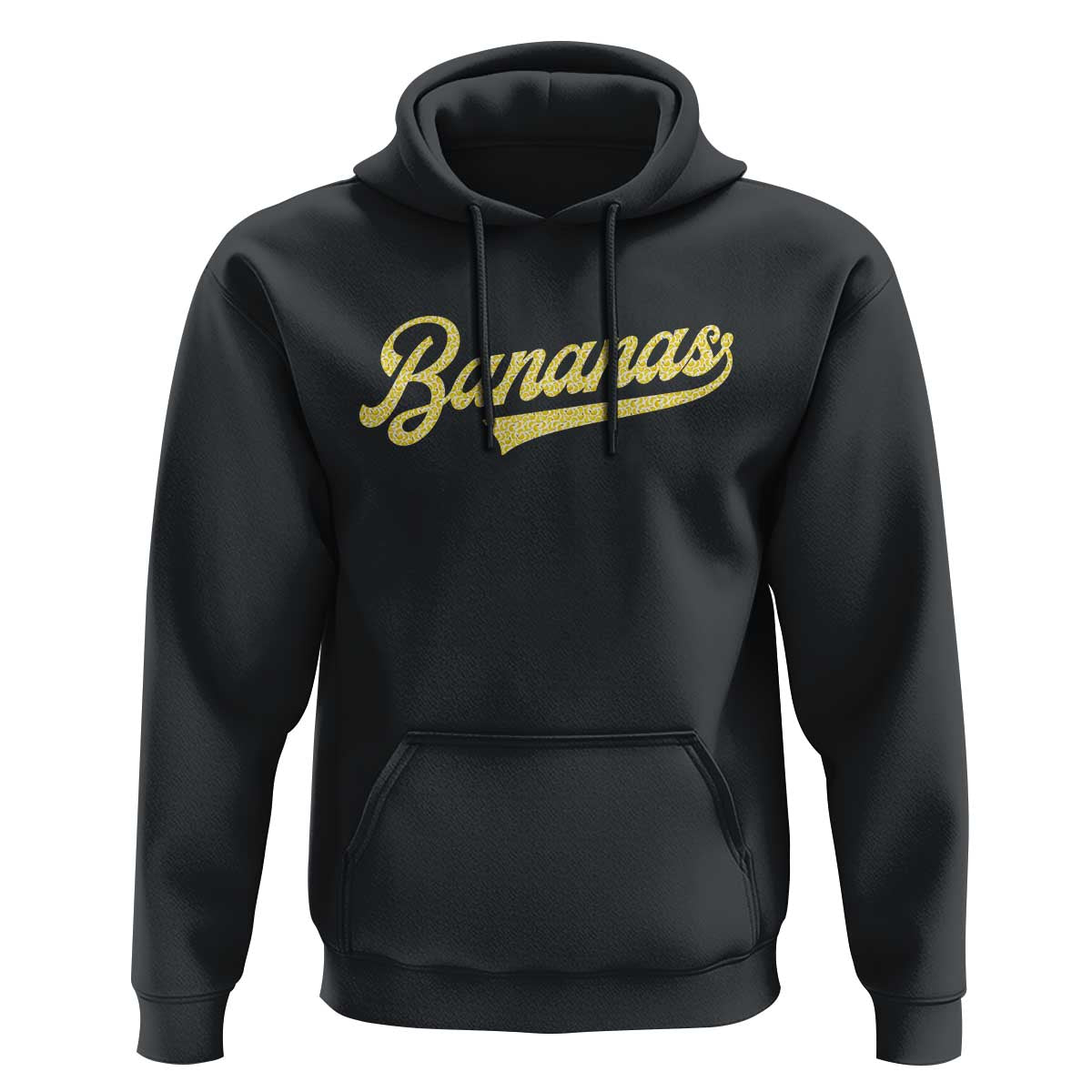 Funny Banana Pattern Typography Hoodie Retro Throwback Fruit Lover