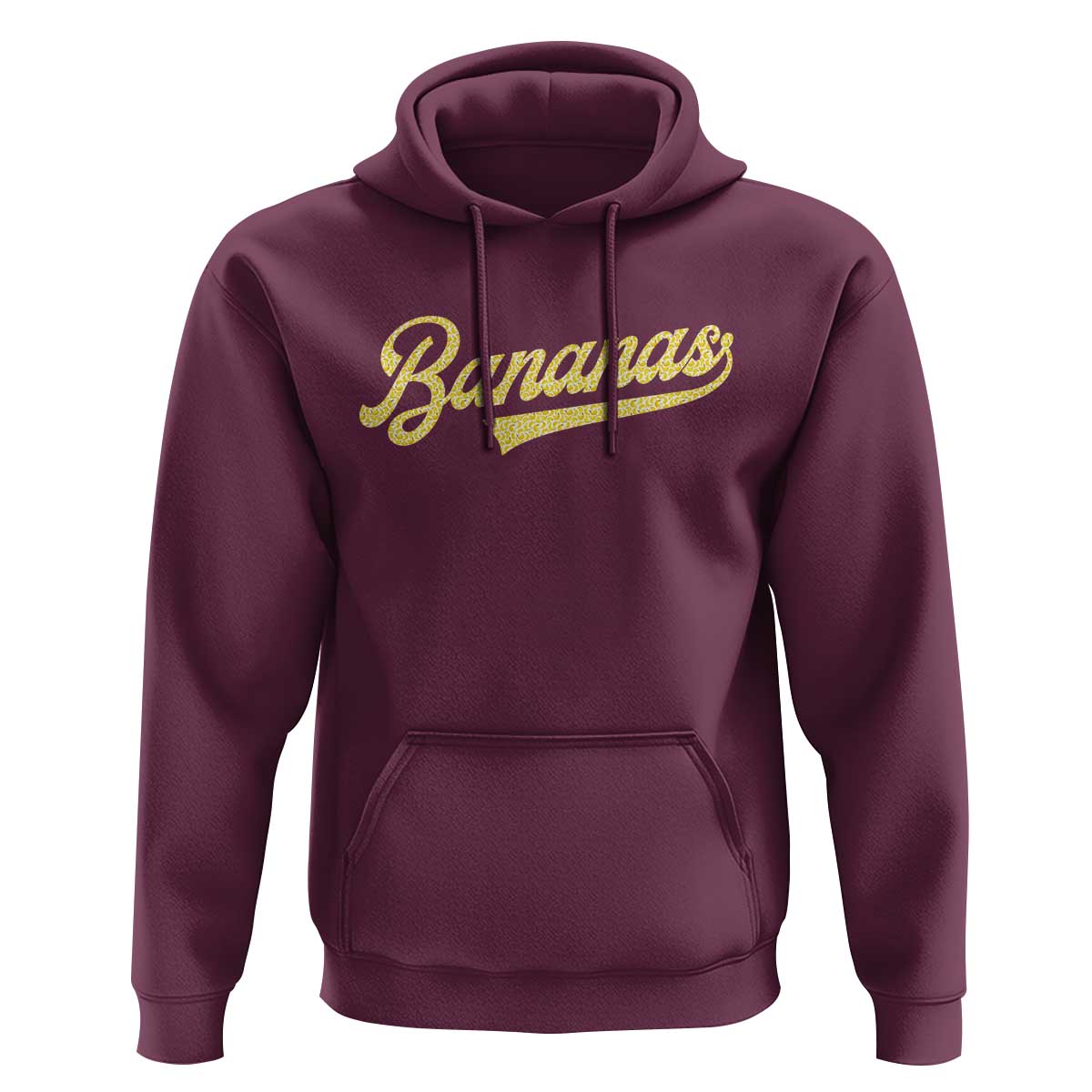 Funny Banana Pattern Typography Hoodie Retro Throwback Fruit Lover