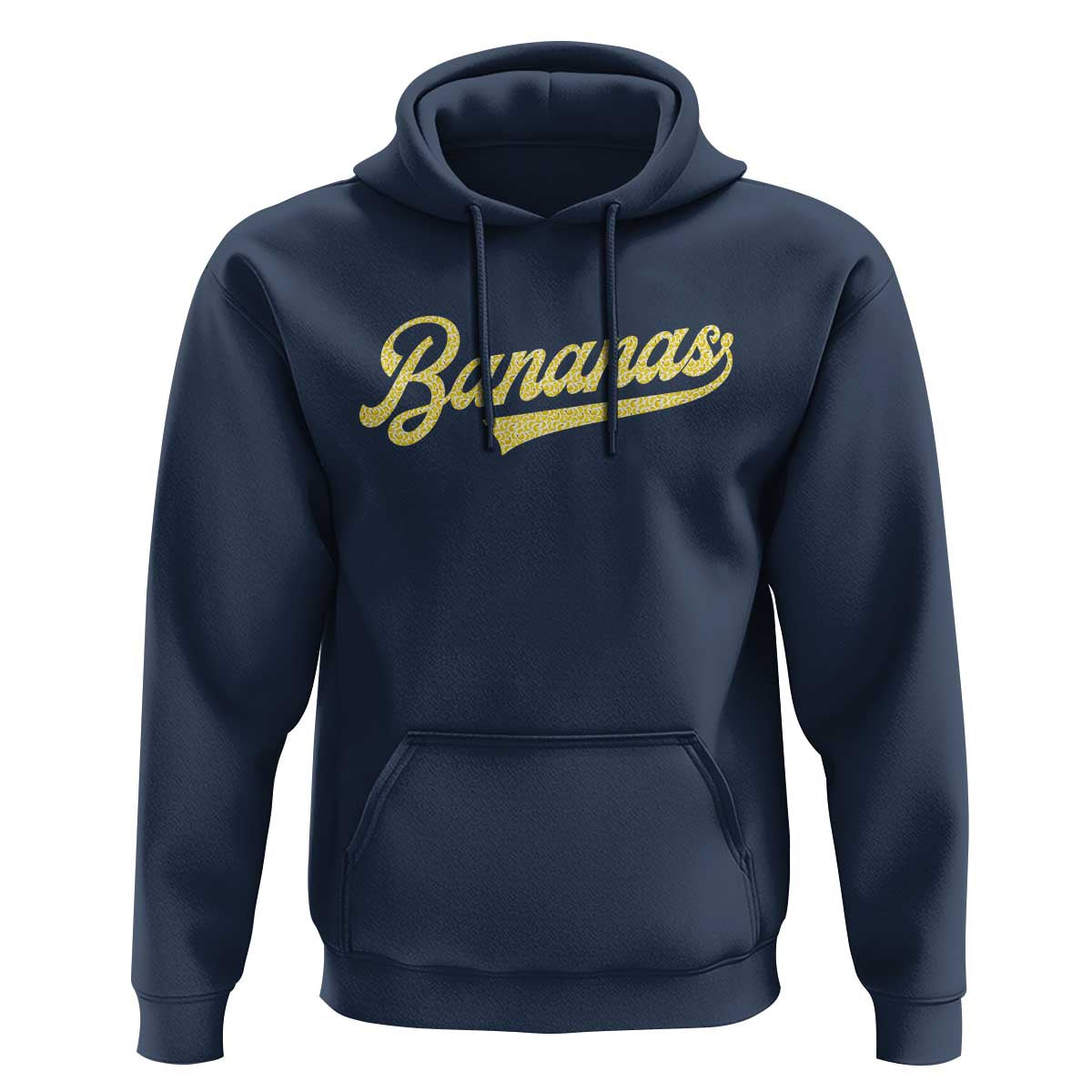 Funny Banana Pattern Typography Hoodie Retro Throwback Fruit Lover
