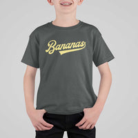 Funny Banana Pattern Typography T Shirt For Kid Retro Throwback Fruit Lover