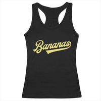 Funny Banana Pattern Typography Racerback Tank Top Retro Throwback Fruit Lover