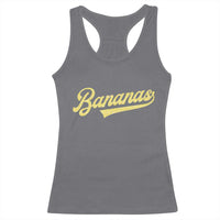 Funny Banana Pattern Typography Racerback Tank Top Retro Throwback Fruit Lover