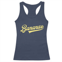 Funny Banana Pattern Typography Racerback Tank Top Retro Throwback Fruit Lover