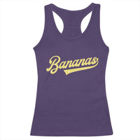 Funny Banana Pattern Typography Racerback Tank Top Retro Throwback Fruit Lover