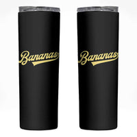 Funny Banana Pattern Typography Skinny Tumbler Retro Throwback Fruit Lover