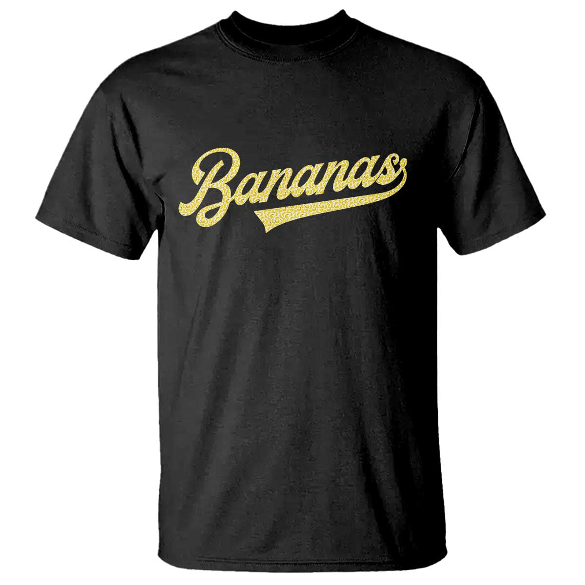 Funny Banana Pattern Typography T Shirt Retro Throwback Fruit Lover