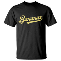 Funny Banana Pattern Typography T Shirt Retro Throwback Fruit Lover