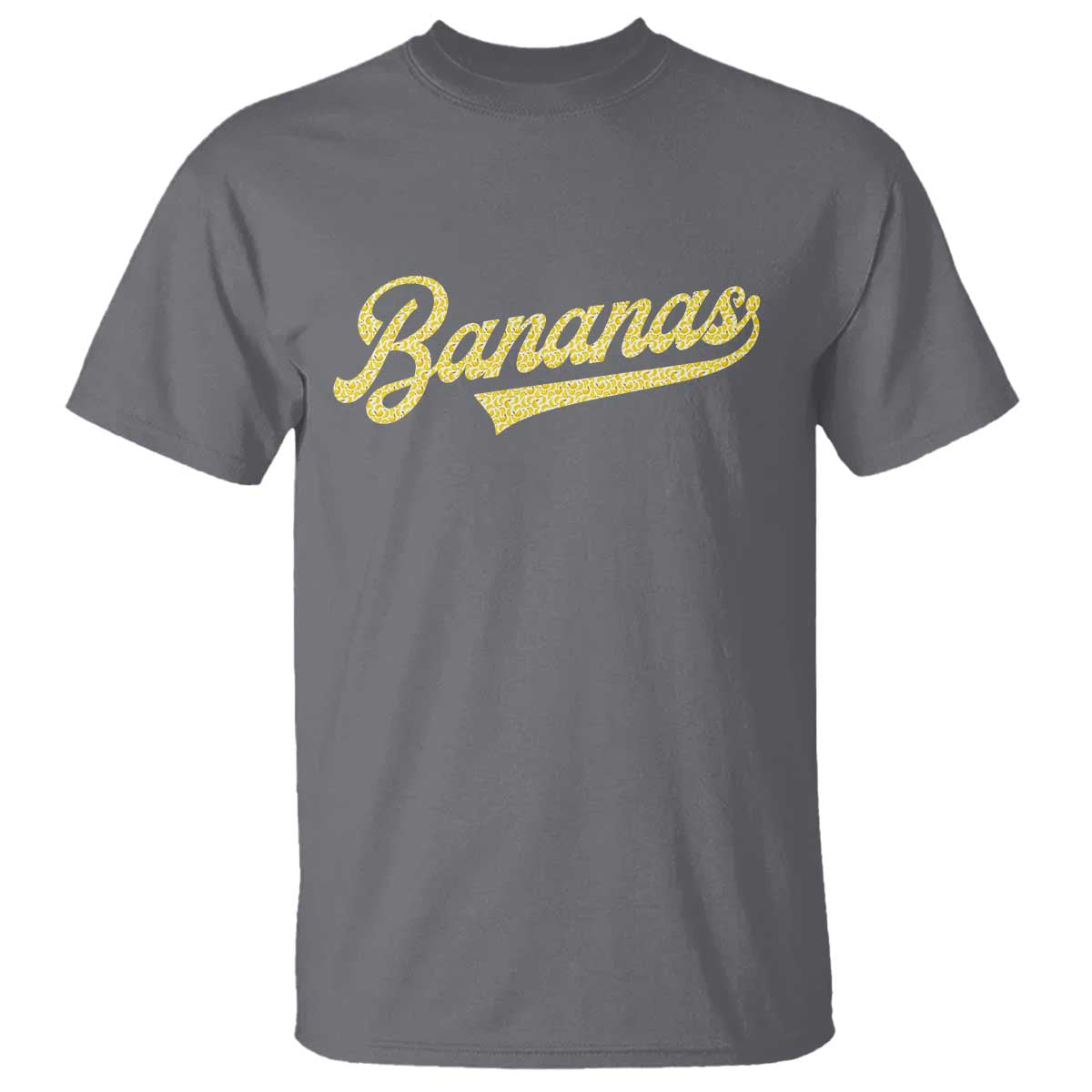 Funny Banana Pattern Typography T Shirt Retro Throwback Fruit Lover