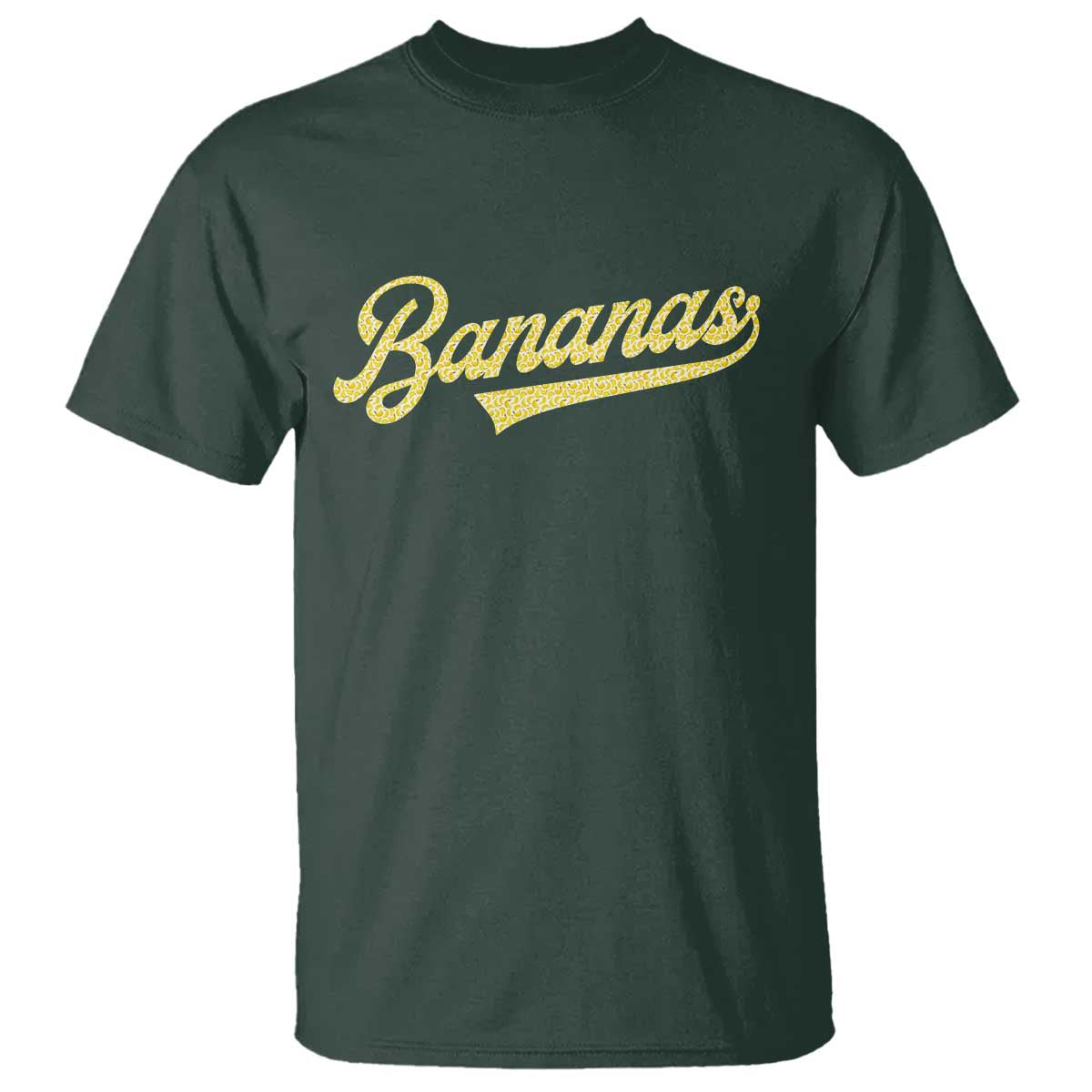 Funny Banana Pattern Typography T Shirt Retro Throwback Fruit Lover