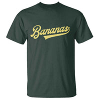 Funny Banana Pattern Typography T Shirt Retro Throwback Fruit Lover